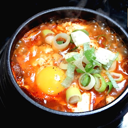 70. Soft Tofu Stew with Kimchi, Pork & Dumplings