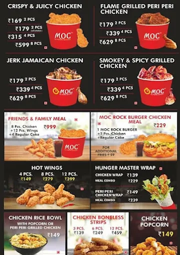 Mad Over Chicken menu 