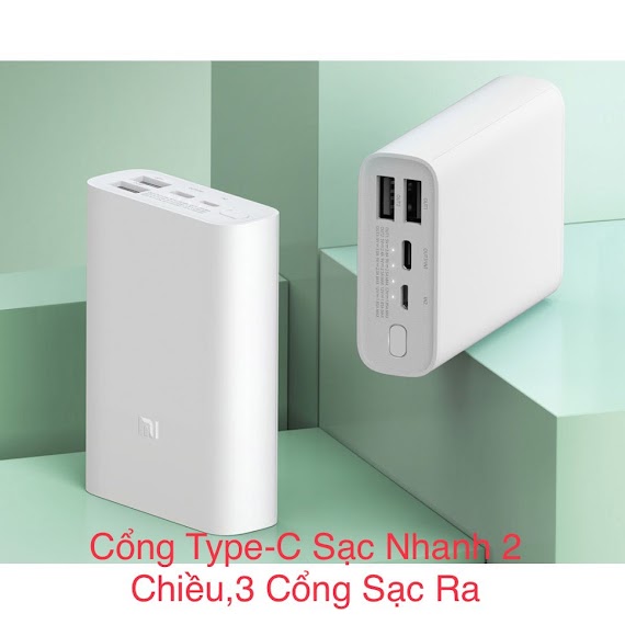 Pin Dự Phòng 22.5W Dung Lượng 10000Mah Xiaomi Pb1022Zm, Sạc Nhanh Type - C Sạc 2 Chiều