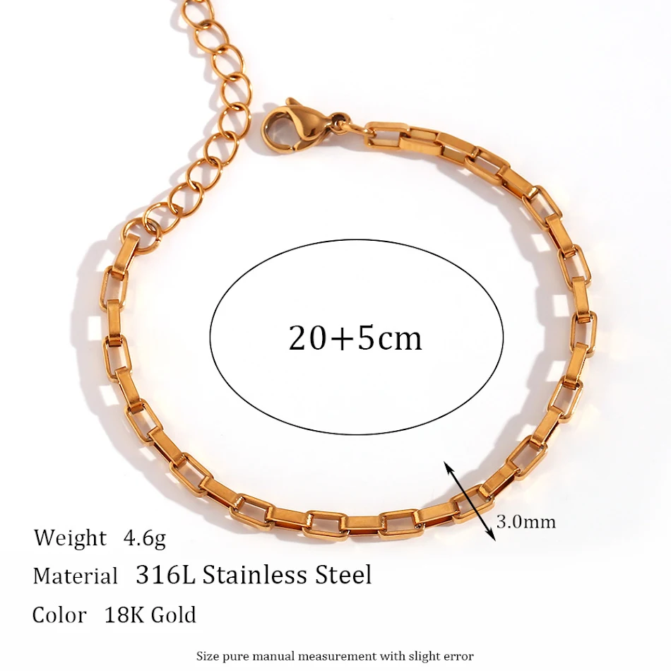 Collier de pied en acier titane, ornement de cheville fait main, acier inoxydable, plaqué or 18 carats, bijou raffiné et durable.