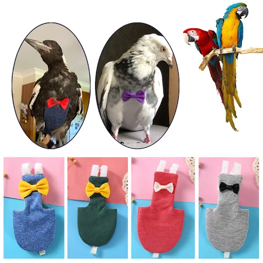 Parrot Pigeon Diaper Flight Suit Bird Nappy Parrot Clothes For Green Cheek Parakeet Cockatiel Conure Small Medium Large 