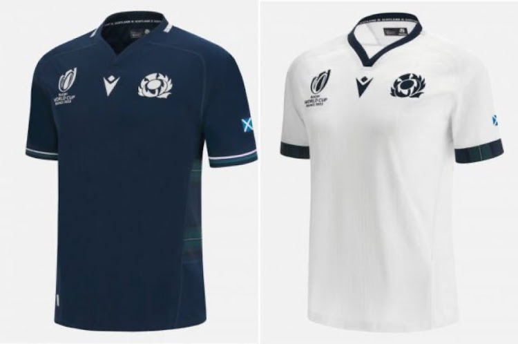 Scotland's main blue and alternate jerseys.