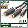 Cáp Âm Thanh 3.5Mm Ra 2 Đầu Hoa Sen Cao Cấp, Ugreen Av102 Chính Hãng