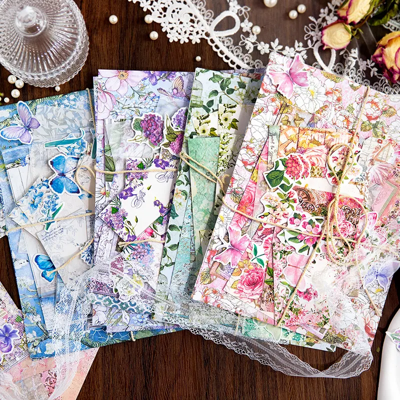Title 1, Vlinder en Planten Journal Decoratiemateriaal 5...