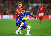 Nottingham Forest's Jack Colback in action with Chelsea's Hakim Ziyech in the Premier League matchat The City Ground in Nottingham on January 1 2023.