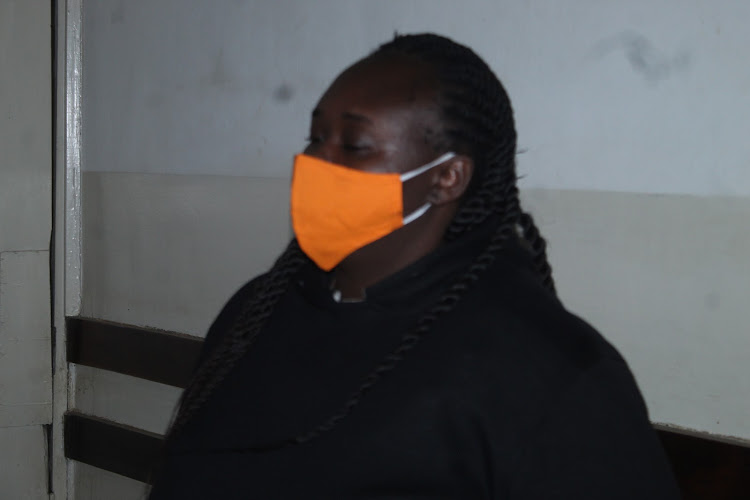 Sophia Nyambura at the Kibera law courts.