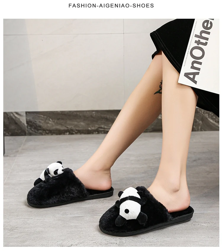 Title 16, Zapatillas de felpa de dibujos animados para in...