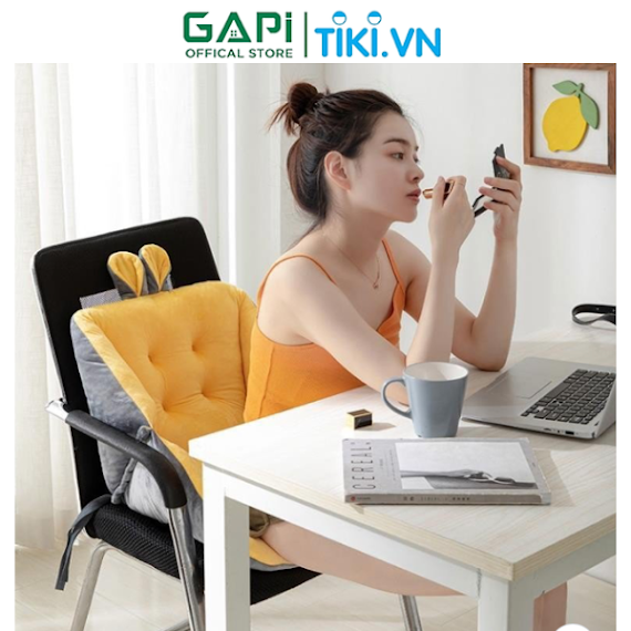 Ghế Đệm Văn Phòng Tai Thỏ Êm Ái Hỗ Trợ Thắt Lưng Khỏi Bị Đau Nhức Chống Gù Lưng Thương Hiệu Gapi Na14