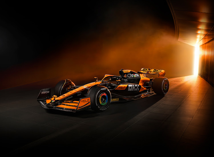 McLaren's new MCL38 Formula One car made its track debut at a soggy Silverstone on Wednesday with team CEO Zak Brown setting out a target of wins and podiums this season.