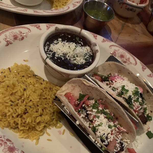 Tacos, rice and beans!