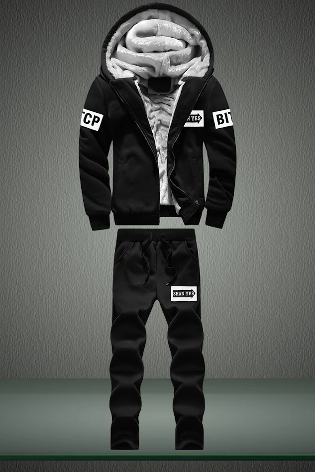 Casual two-piece youth middle-aged sweater suit