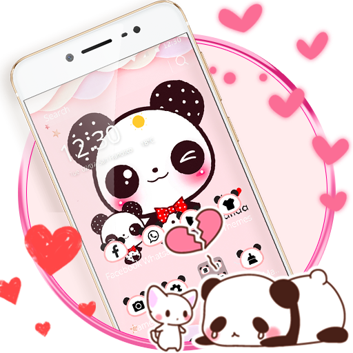 Pink Cute Panda Lovely Theme - Mga App sa Google Play