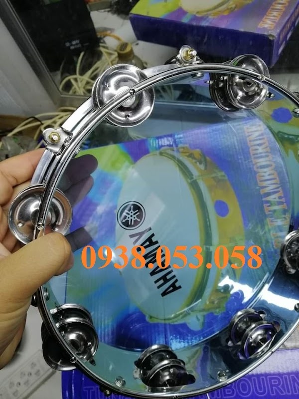 Bán trống lục lạc gõ bo tamborine - trống lắc tay giá rẻ tại hóc môn