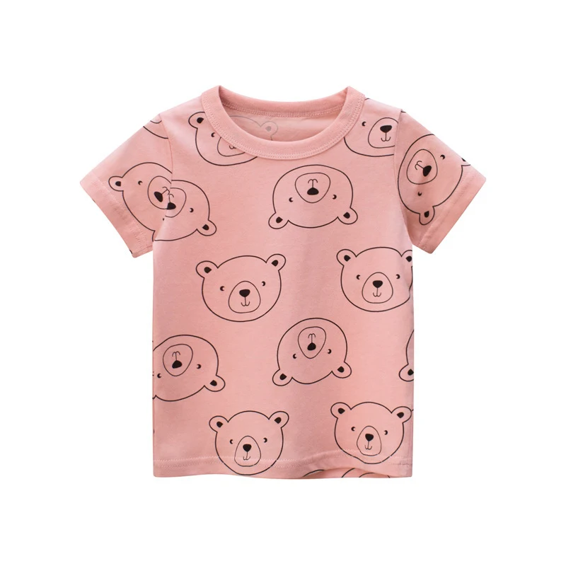 Meisjes T-shirt met korte mouwen en watermerk. Comfortabel, ademend en stijlvol, ideaal voor dagelijks gebruik en vrijetijdsactiviteiten.