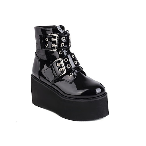 Title 2, Womens Ankle Boots Coffee Rain Boots Belt Thic...