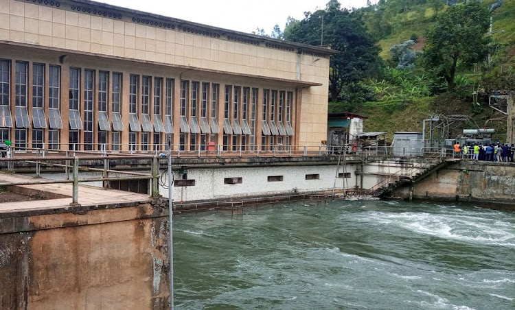 A view shows water collected at the dam within the Ruzizi I hydroelectric plant in Bukavu, eastern Democratic Republic of Congo March 31, 2022.