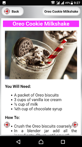 Juice and Milkshake Recipes