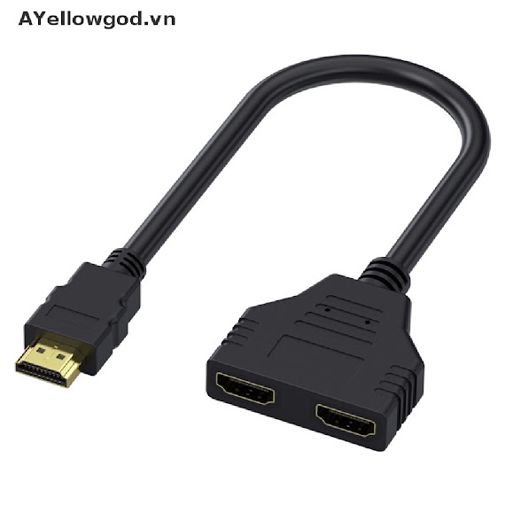 Cáp Chia Hdmi 1080P 2 Cổng Đôi 1 Cổng Hdmi Đực Sang Hdmi Cái 1 Sang 2 Cổng Hdmi Hd Led Lcd Tv Ps3.