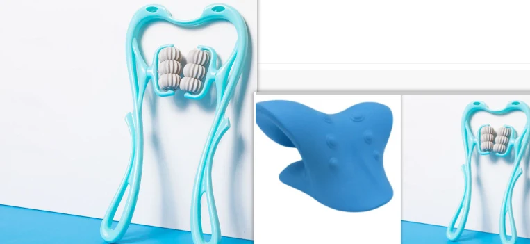 Massageador manual multifuncional de pescoço com seis rodas Alívio da dor e relaxamento com rolo Ferramenta de massagem para o pescoço