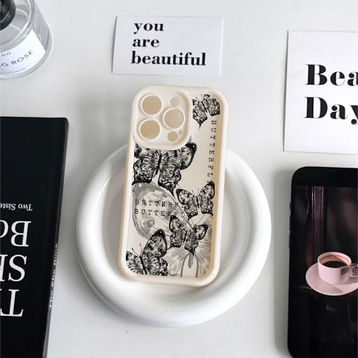 Title 3, Retro Butterfly Print Drop-resistant Phone Case...