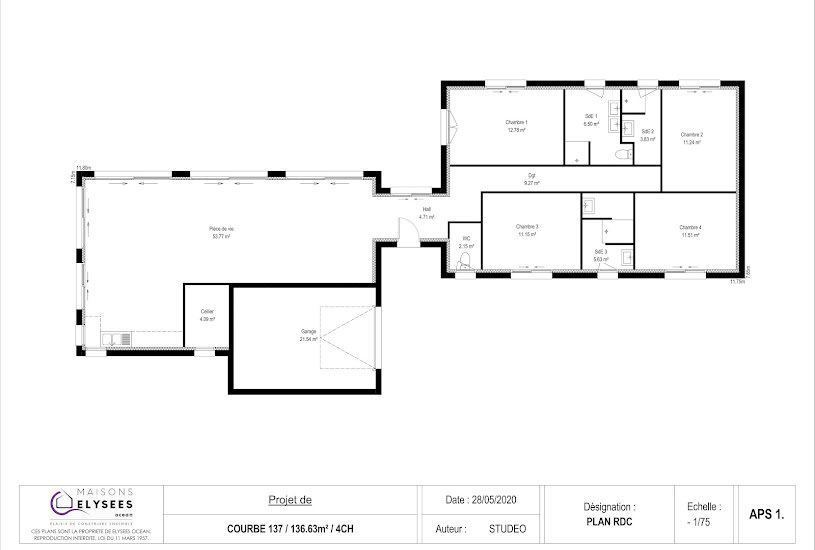  Vente Terrain + Maison - Terrain : 710m² - Maison : 137m² à Ciré-d'Aunis (17290) 