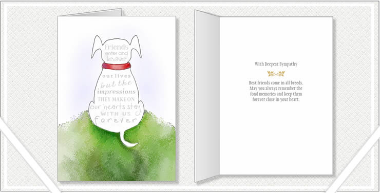 Dog Sympathy Card