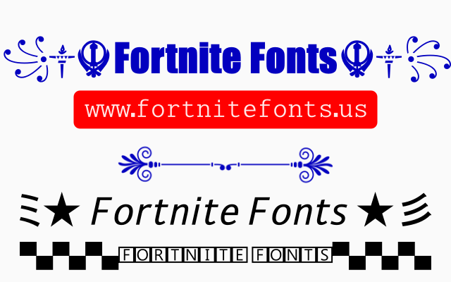 Fortnite Fonts Preview image 1