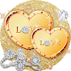 Download Golden Love Heart Pendant Theme For PC Windows and Mac 1.1.1