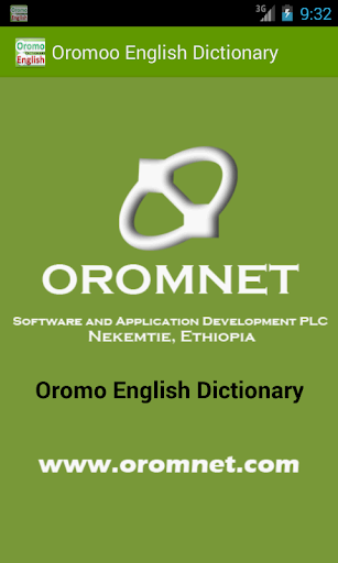 Afaan Oromo English Dictionary