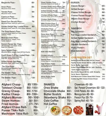 The Rama Krishna Italian & Chinese Food menu 