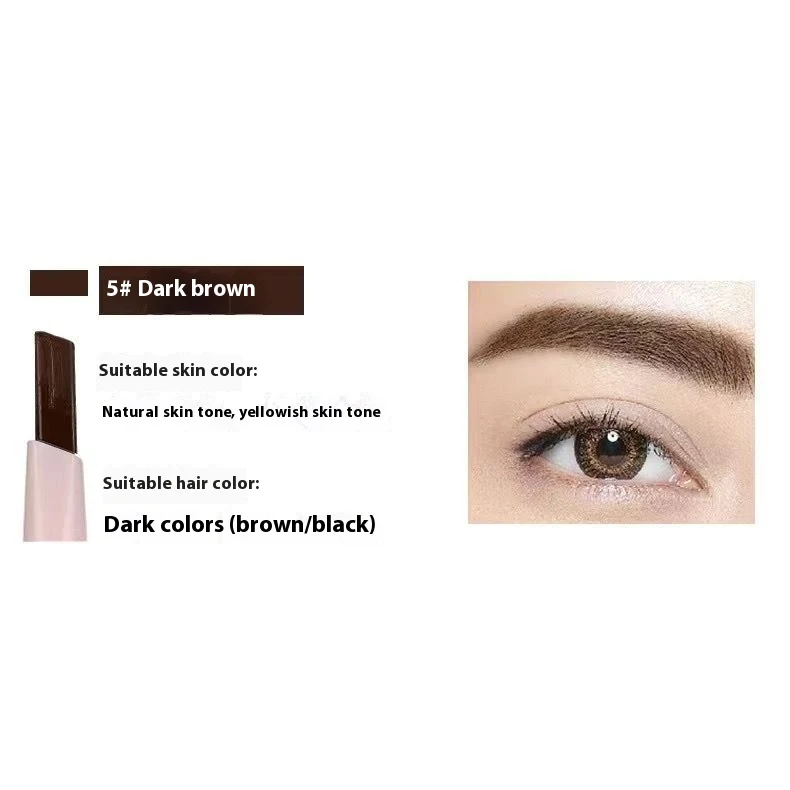 Pink Rod New Double-headed Not Smudge Durable Waterproof And Sweatproof Eyebrow Pencil