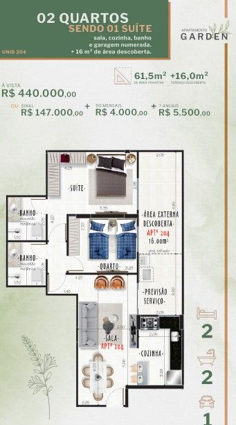 Apartamento à venda em Jardim Glória, Juiz de Fora - MG - Foto 2