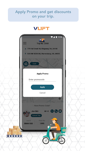 Screenshot VLIFT -Bike Truck Delivery App