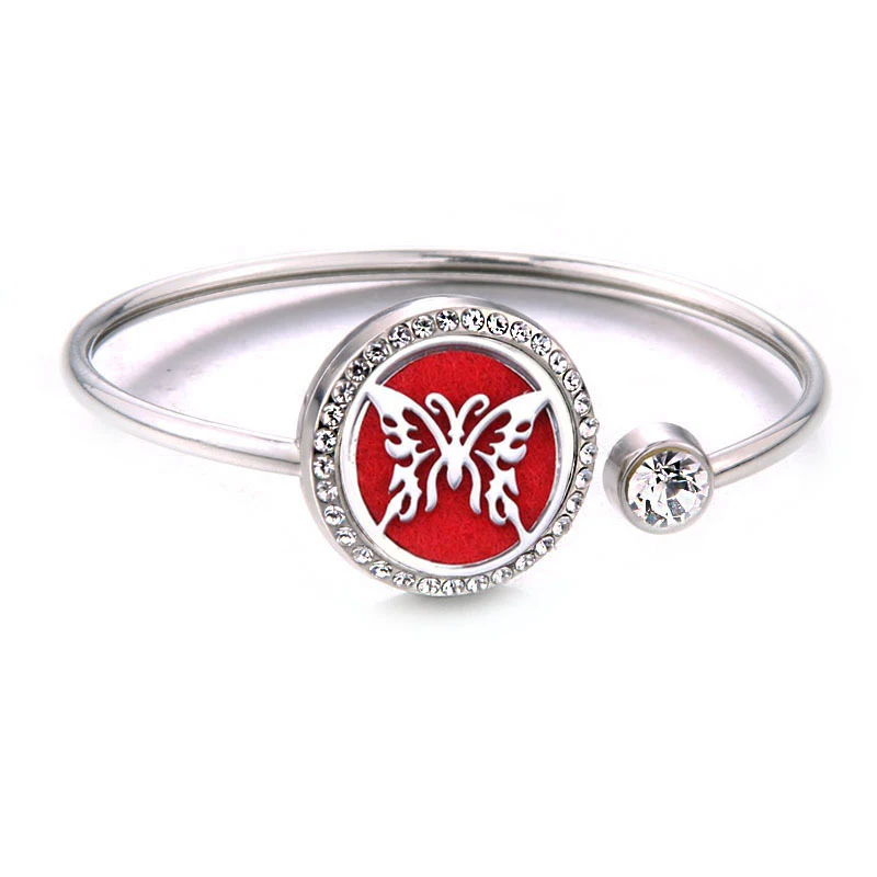 Pulsera Cadena de Amor Acero Inoxidable Aromaterapia Difusor de Aceites Esenciales Joya Relajante para Mujeres Diseño Elegante
