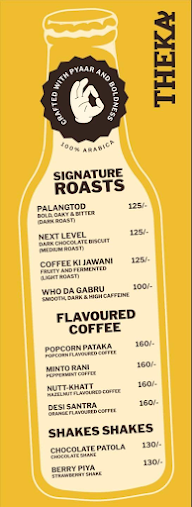 Theka Coffee menu 2