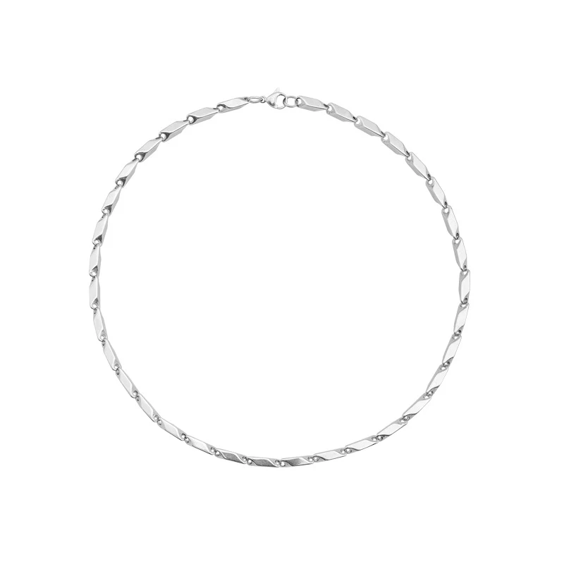 Collier en Acier Inoxydable Homme et Femme Résistant à l'Eau Bijou Durable Élégant Idéal pour un Cadeau Toutes Occasions