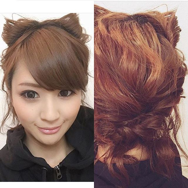 猫耳風 デビル風 ハロウィンで使える ツインヘアアレンジ Trill トリル