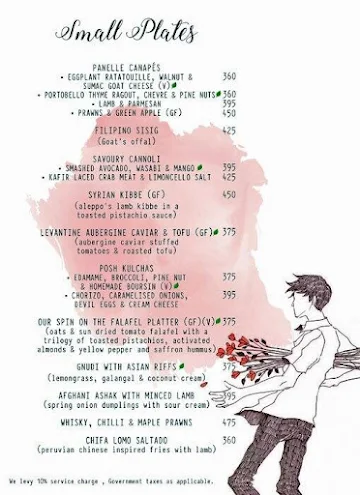 The Looney The Lover & The Poet menu 