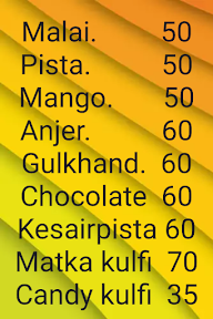 Tulsi Malai Kulfi menu 2