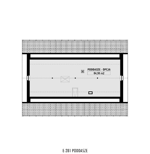 E-281 - Rzut poddasza do adaptacji