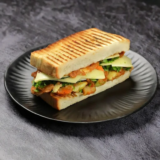 Grilled Veg Cheese Double Decker Sandwich