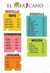 El Mexicano menu 1