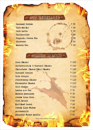 Firewood Restaurant menu 