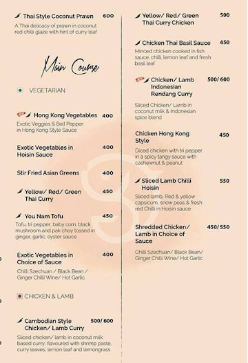 Big Wong menu 