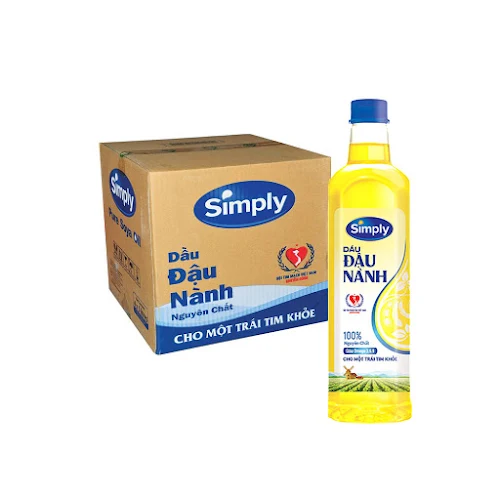 Thùng 12 chai Dầu đậu nành Simply 1L