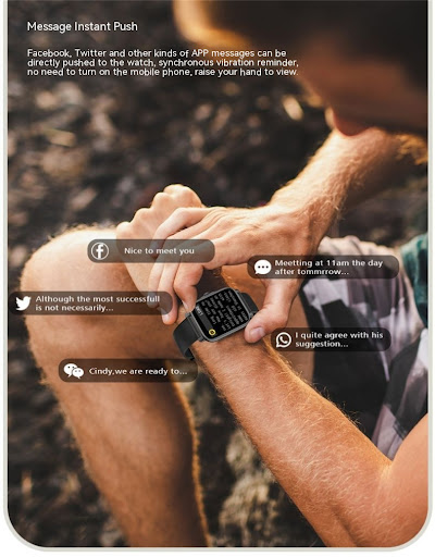 Title 4, GT30 Smartwatch with 1.69 inch Full Touch Scree...