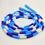 Blue and white