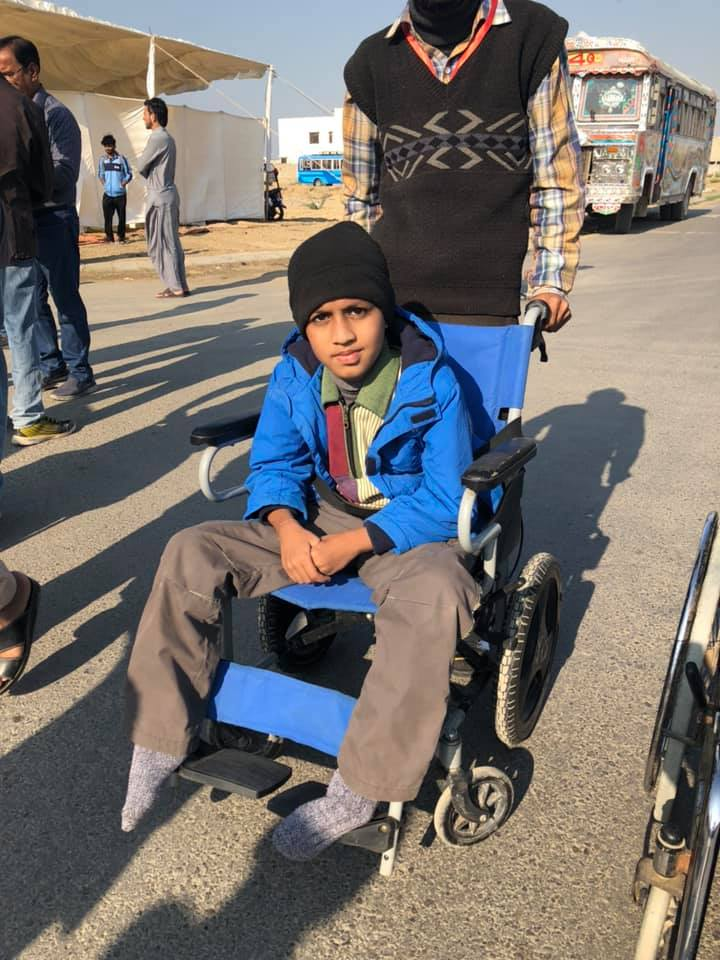 kid on wheelchair in special olympics pakistan