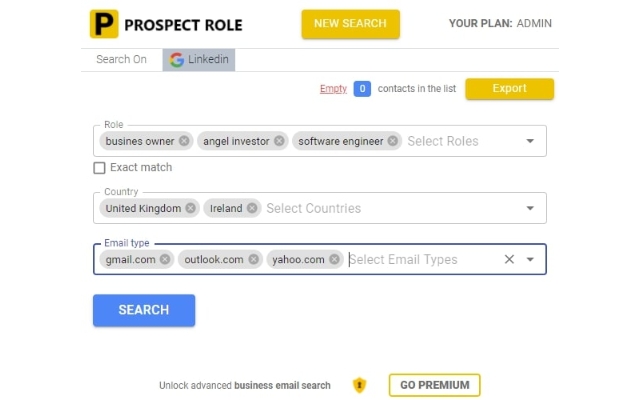 Prospect Role: Find email leads Preview image 6