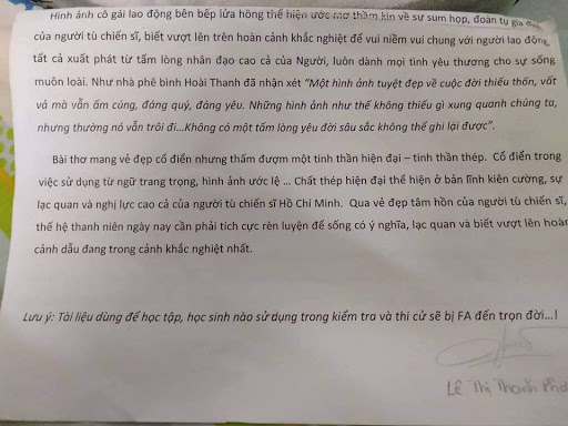 Không làm được bài lần này có thể cố gắng gỡ điểm ở lần sau. Nhưng vẫn liều dùng “phao” thì dính lời nguyền cô độc đến già kể ra cũng đáng đời.